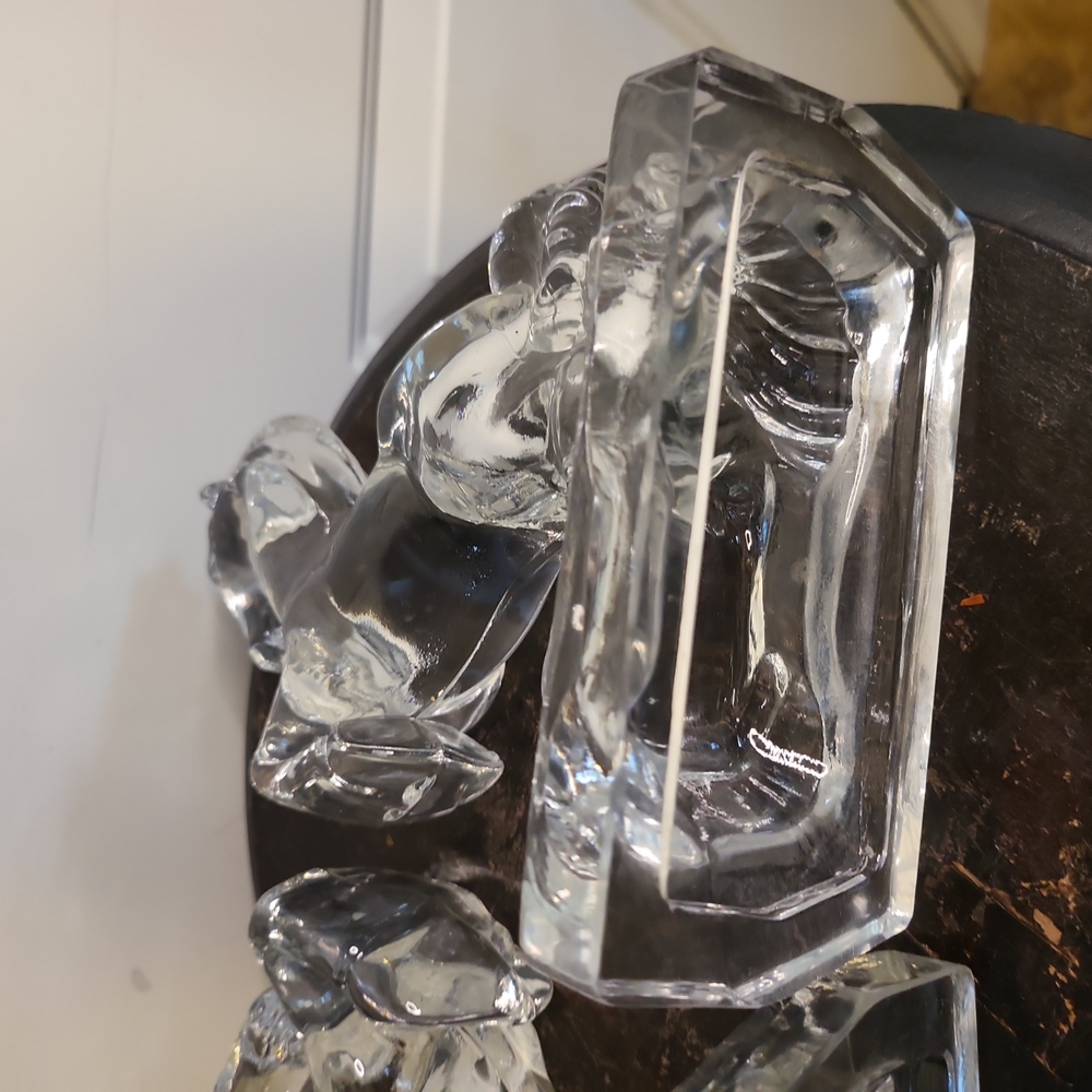 L E Smith ca 1940 Glass Horse Bookends 7.5" - Picture 9 of 10